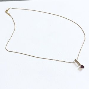 14k gold filled garnet DEC necklace